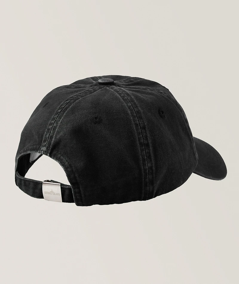 Embroidered Logo Brushed Cotton Baseball Cap