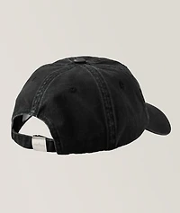 Embroidered Logo Brushed Cotton Baseball Cap