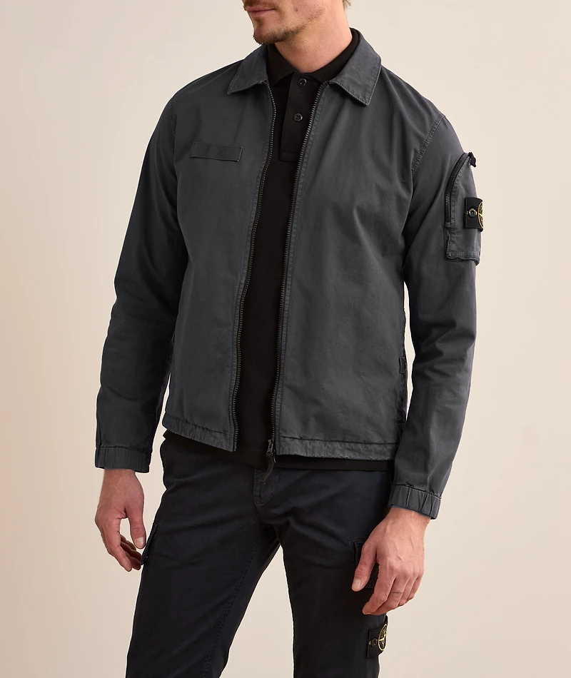 Cotton Zipper Overshirt
