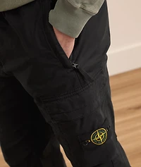 Stretch-Cotton Cuffed Cargo Pants