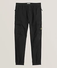 Stretch-Cotton Cuffed Cargo Pants