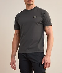 Logo Badge Cotton Crewneck T-Shirt