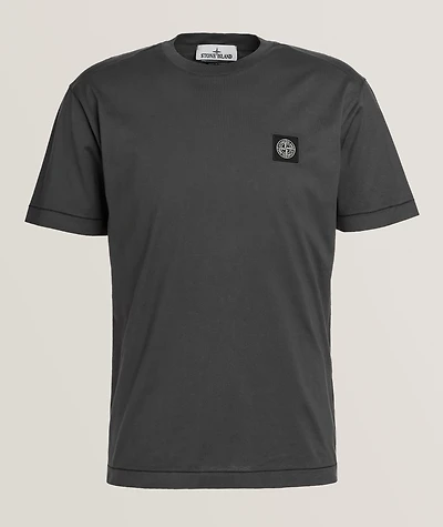 Logo Badge Cotton Crewneck T-Shirt