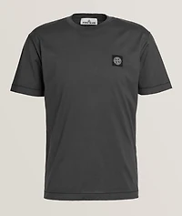 Logo Badge Cotton Crewneck T-Shirt