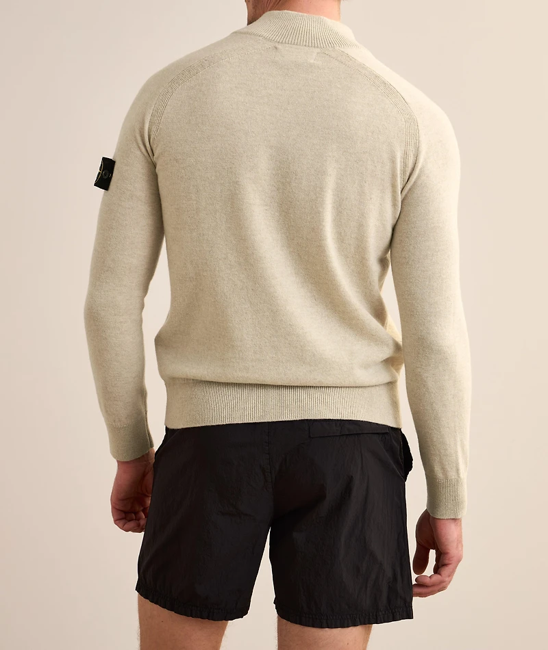 Wool Mock Neck Sweater