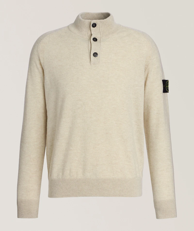 Wool Mock Neck Sweater