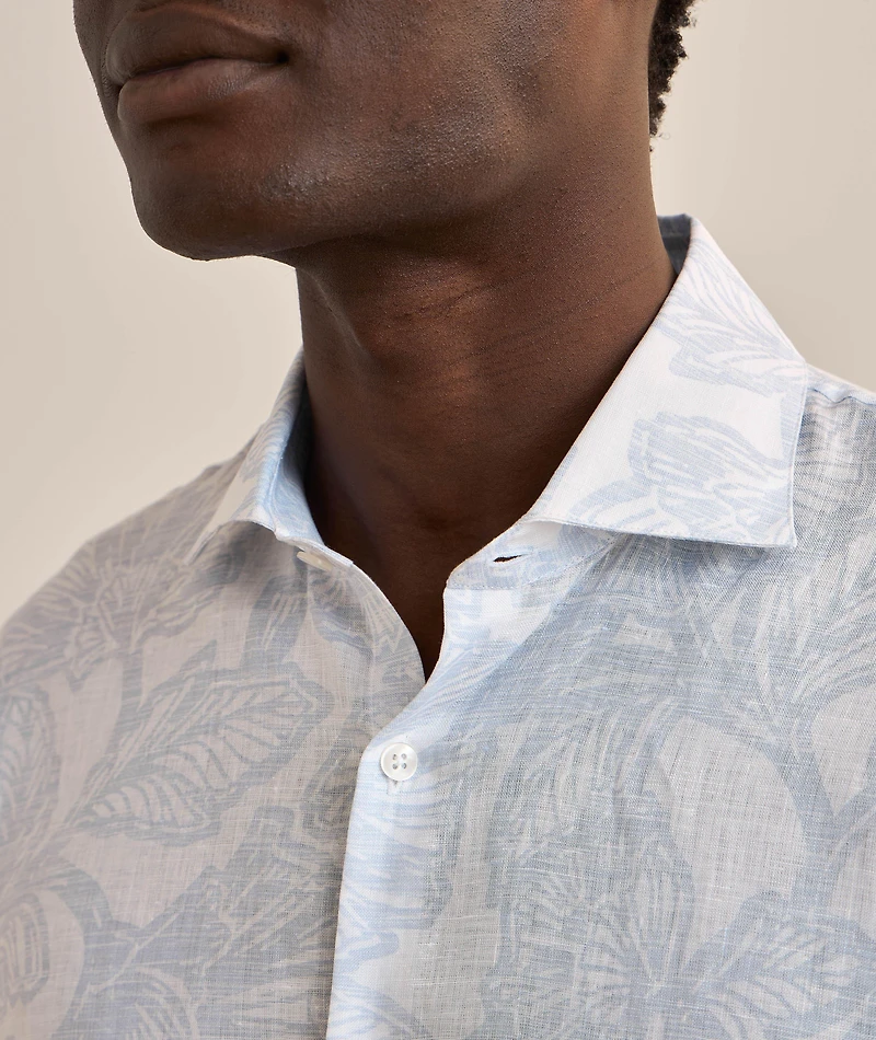 Floral Print Linen Shirt