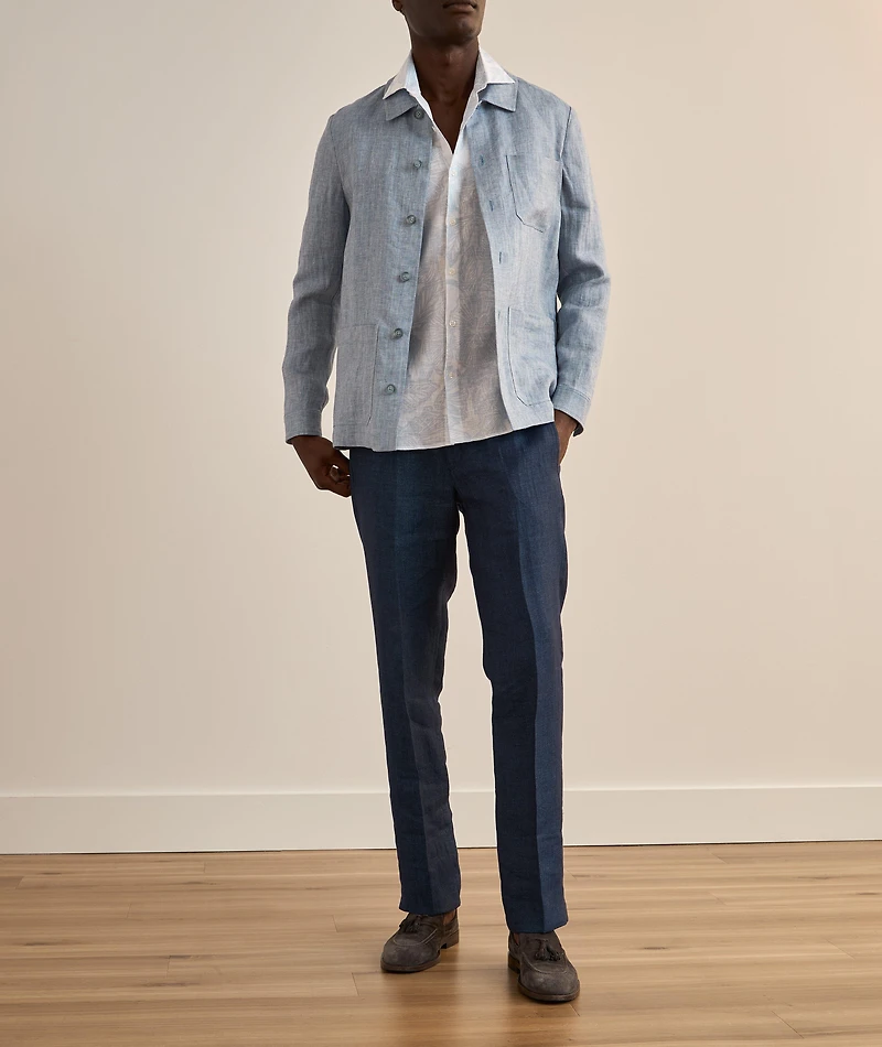 Floral Print Linen Shirt