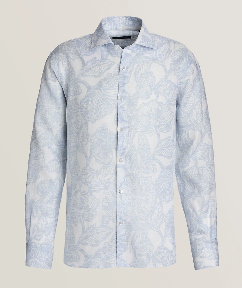 Floral Print Linen Shirt