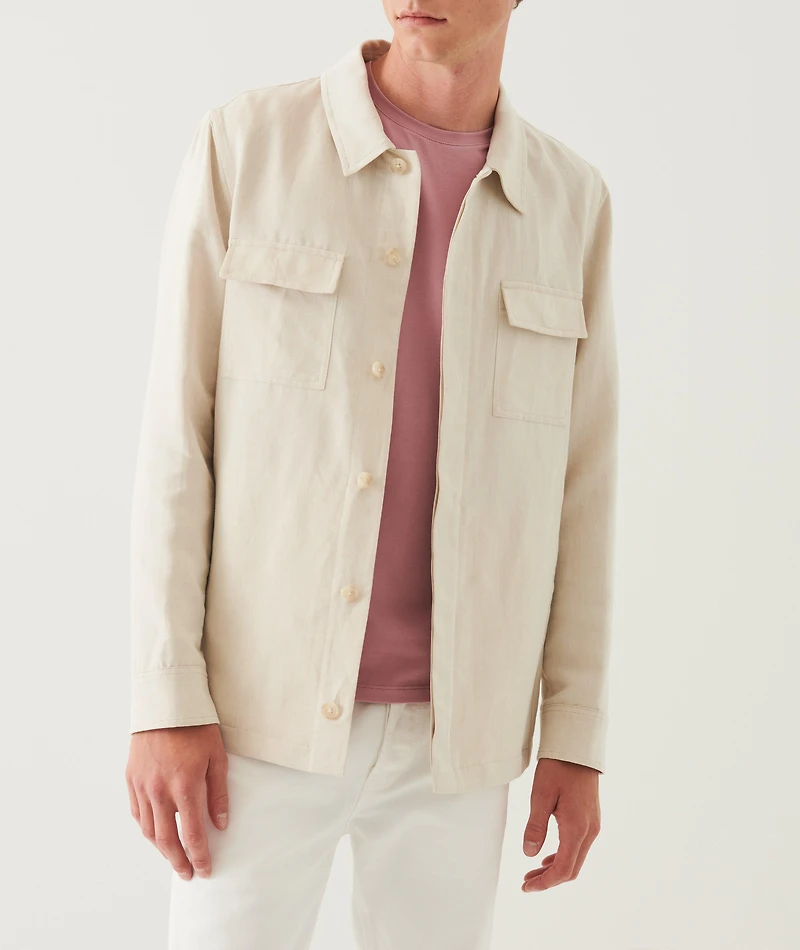 Linen-Cotton Overshirt