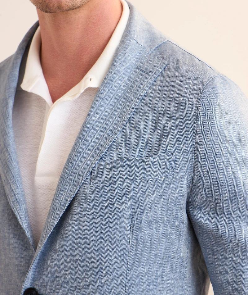 Herringbone Linen Sport Jacket