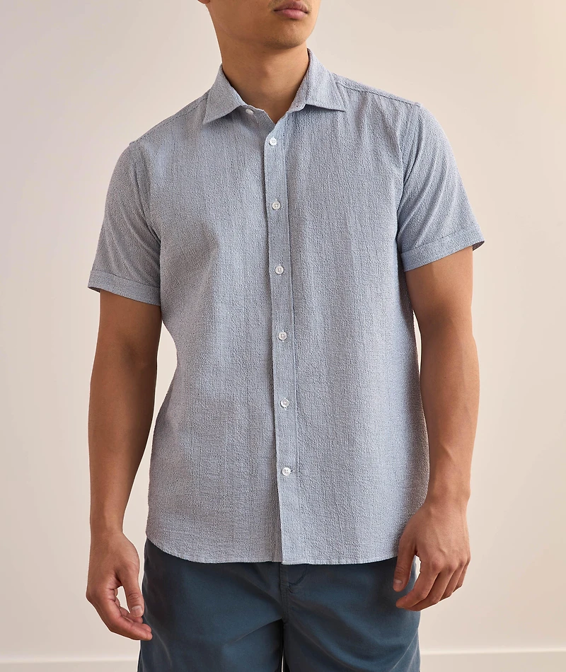 Fine Stripe Seersucker Shirt