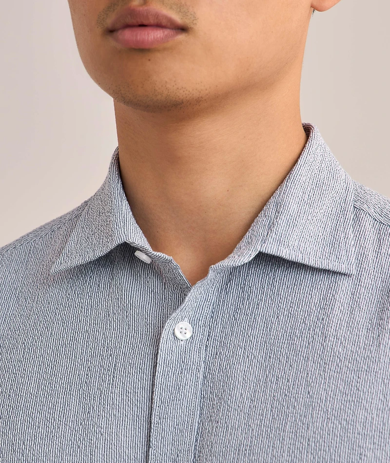 Fine Stripe Seersucker Shirt