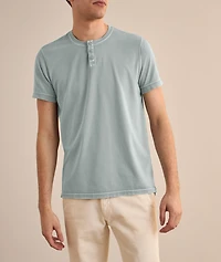 Vintage Wash Pima Cotton-Blend Henley