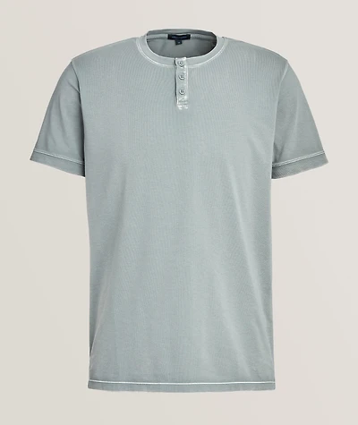 Vintage Wash Pima Cotton-Blend Henley
