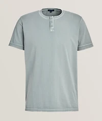 Vintage Wash Pima Cotton-Blend Henley