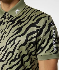 Tiger-Print Tech Polo Shirt