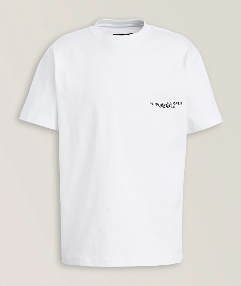Textured Logo Cotton T-Shirt