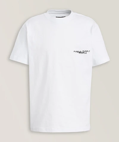 Textured Logo Cotton T-Shirt