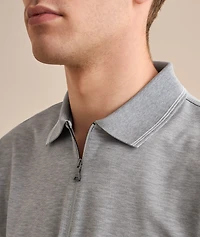Double Piqué Quarter-Zip Polo