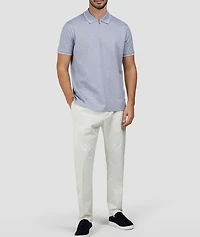 Double Piqué Quarter-Zip Polo