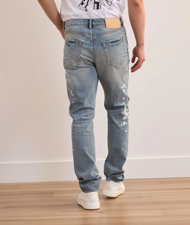 P005 Slim-Fit Paint Splatter Jeans