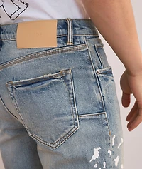 P005 Slim-Fit Paint Splatter Jeans