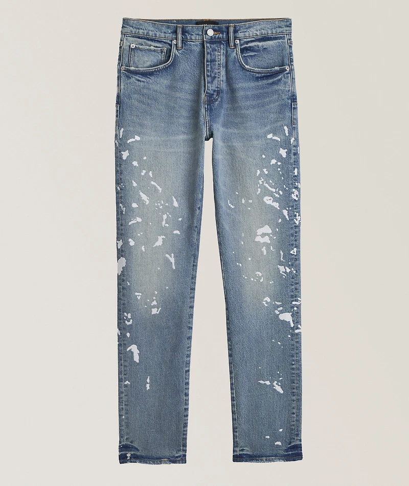 P005 Slim-Fit Paint Splatter Jeans