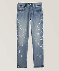 P005 Slim-Fit Paint Splatter Jeans