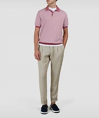 Cotton Stripe Polo Shirt