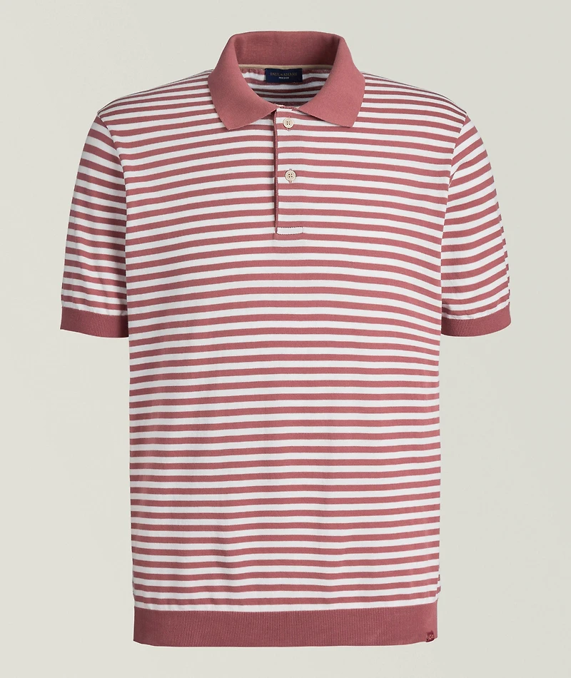 Cotton Stripe Polo Shirt