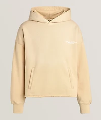 Newsprint Cropped Hooded Sweater