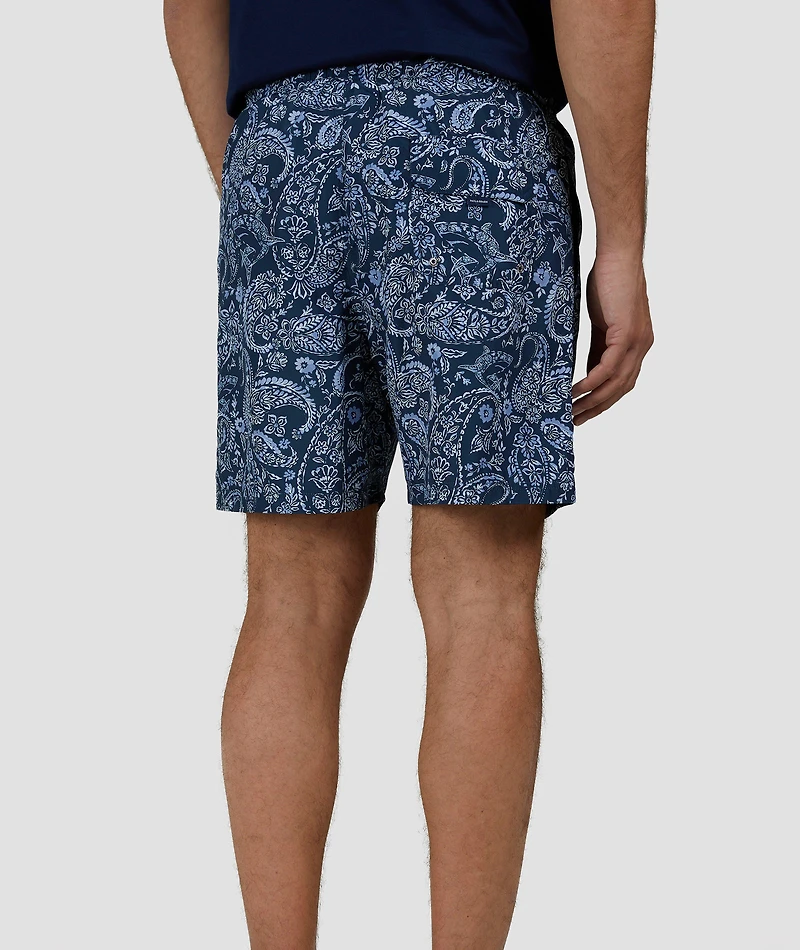 Paisley Swim Shorts & Zip Pouch Set