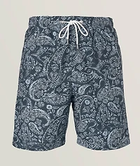 Paisley Swim Shorts & Zip Pouch Set
