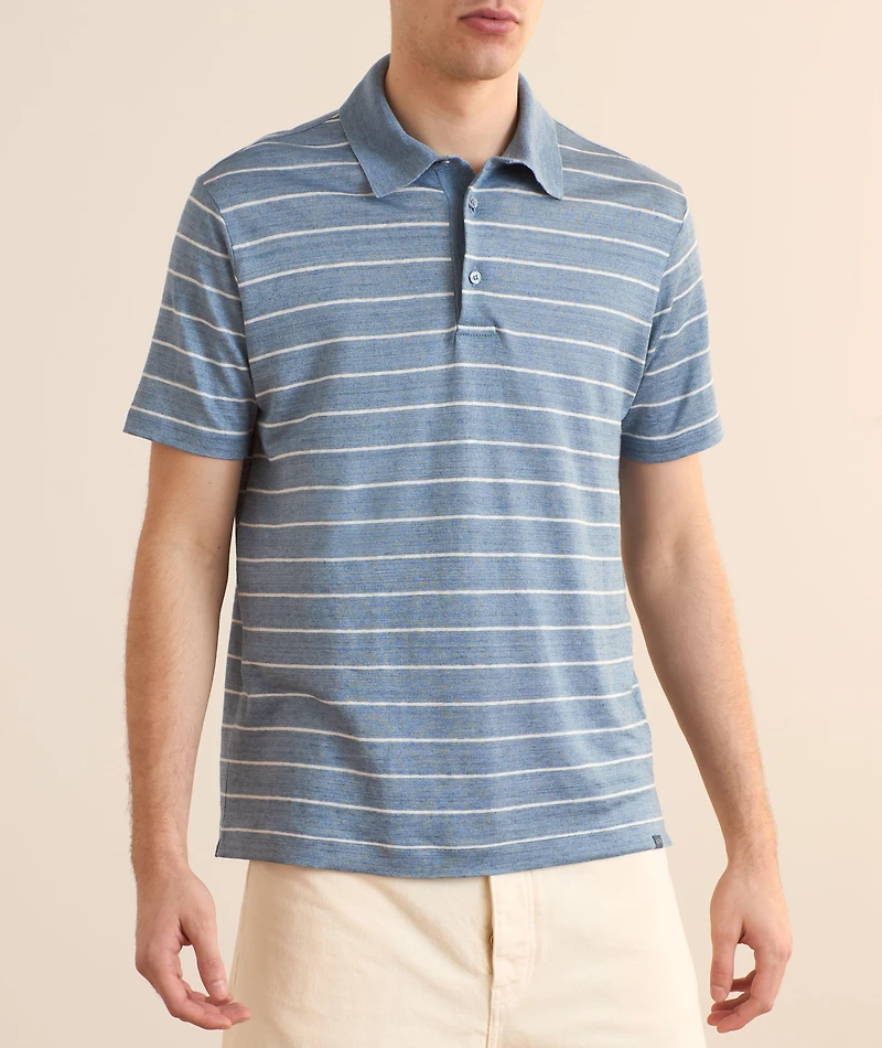Striped Linen Polo Shirt
