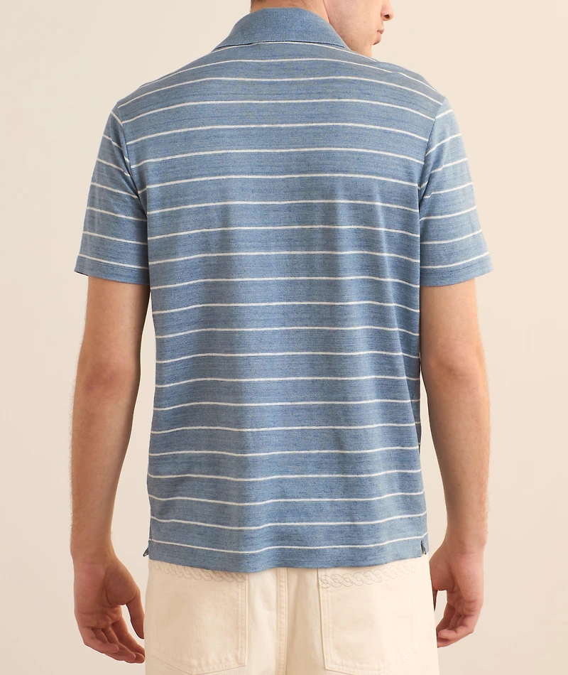 Striped Linen Polo Shirt
