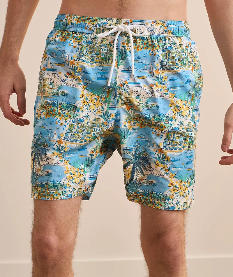 Capri Print Swim Shorts