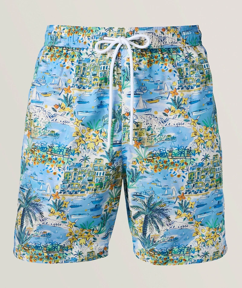 Capri Print Swim Shorts