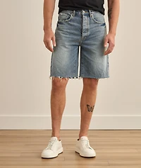 P059 Cast Iron Distressed Denim Shorts
