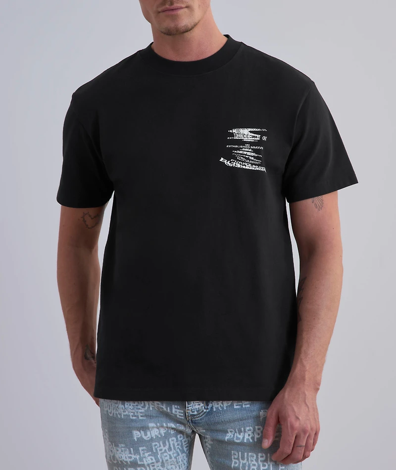 Photocopy Distressed Cutout T-Shirt