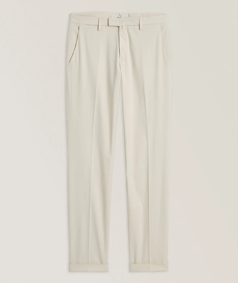 Slim-Fit Stretch-Cotton Chinos