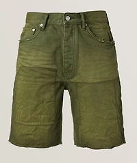 P059 Patchwork Overdye Denim Shorts