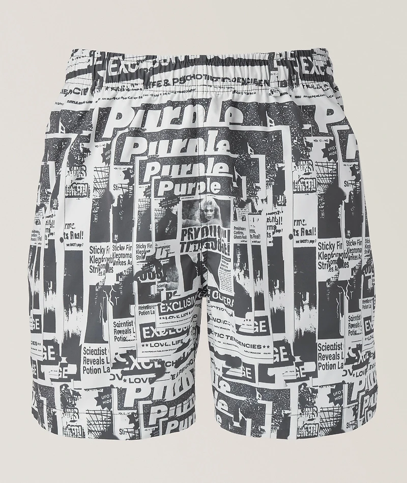 Tabloid Newspaper Swim Shorts
