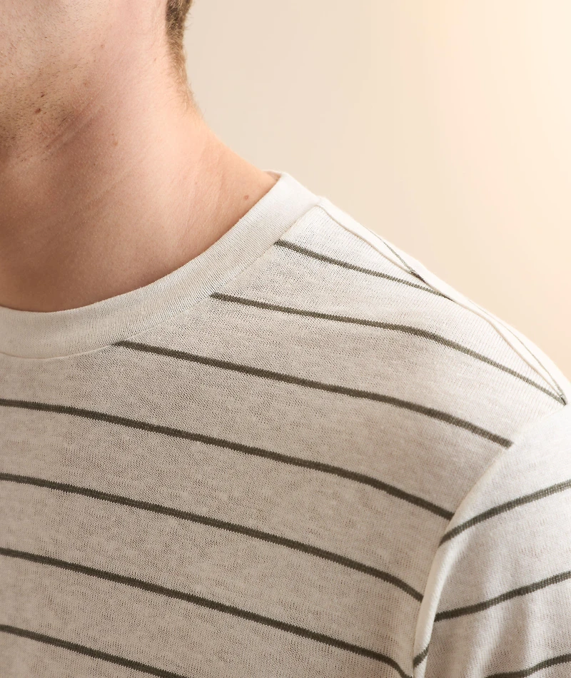 Striped Linen Jersey T-Shirt