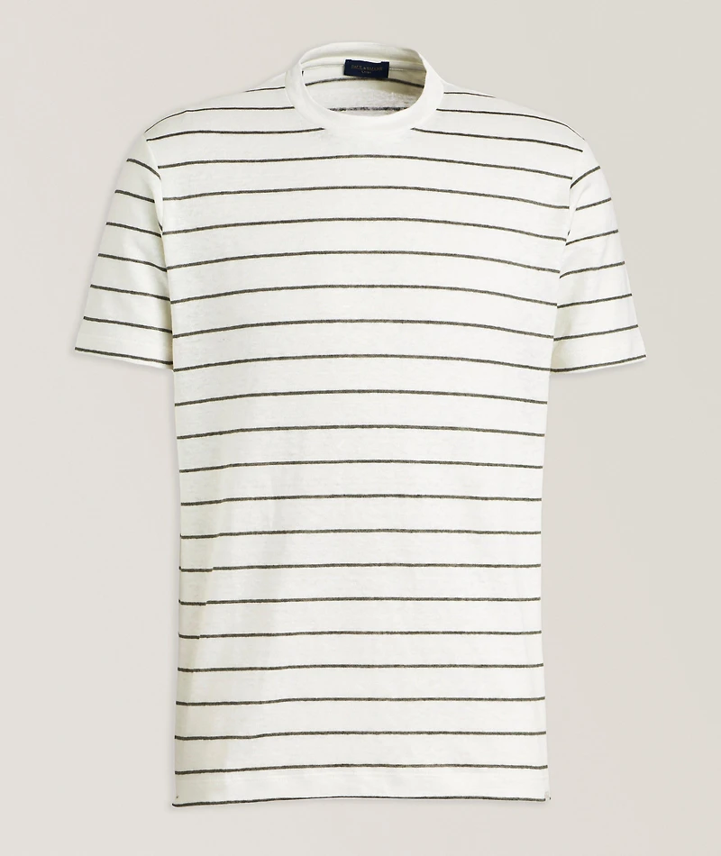 Striped Linen Jersey T-Shirt