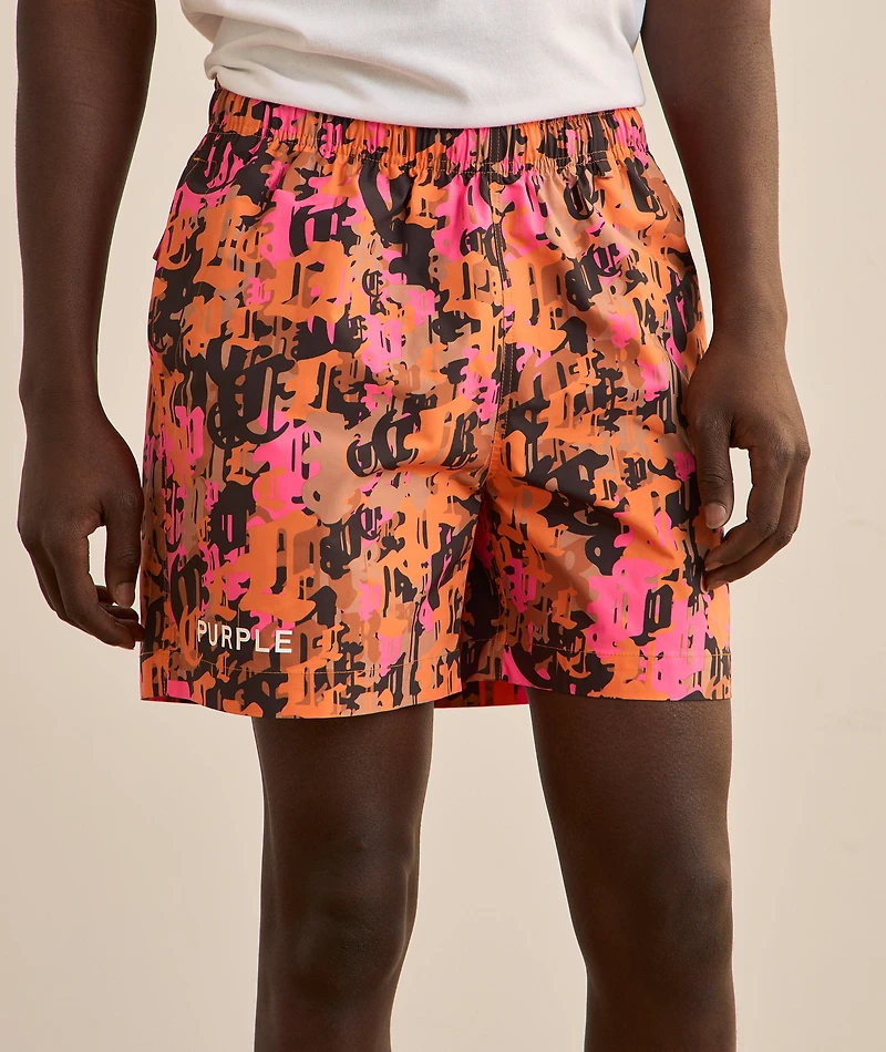 Gothic Graffiti Logo Shorts