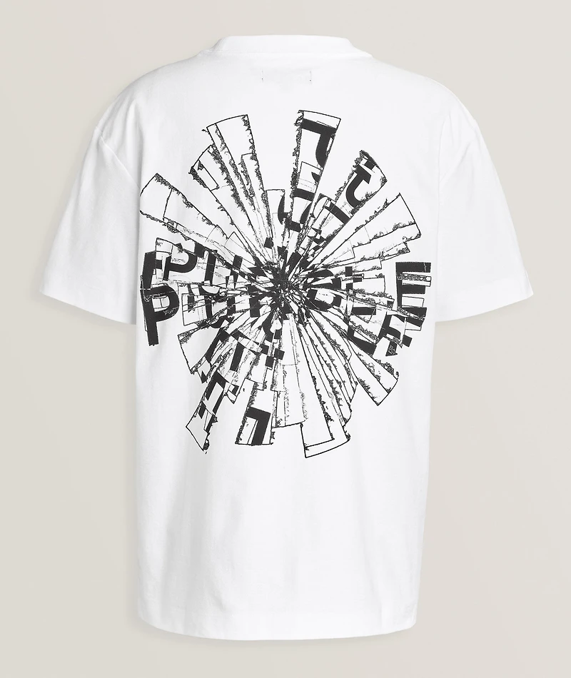 Shattered Textured Cotton T-Shirt