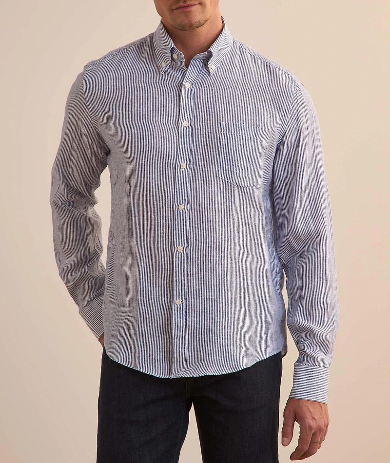 Summer Breeze Striped Cotton Shirt