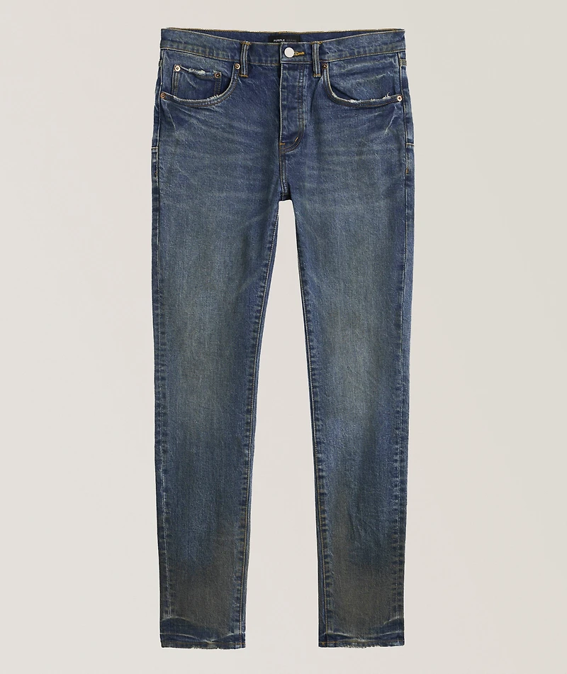 P001 Skinny Cracked Bronze Jeans