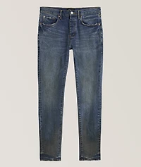 P001 Skinny Cracked Bronze Jeans